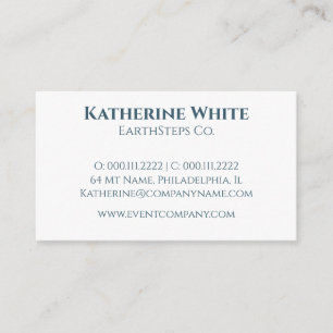 Minimalist Modern Moutntain Hiking Blue White Business Card
