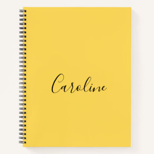 Minimalist modern mustard yellow notebook