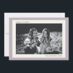 Minimalist Modern Muted Lilac Hanukkah Photo Holiday Card<br><div class="desc">Minimalist Modern Muted Lilac Hanukkah Photo Holiday Card</div>