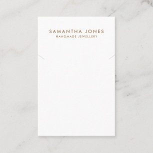 Minimalist Modern Necklace Jewelry Display  Business Card