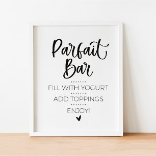 Minimalist Modern Parfait Bar Brunch Sign