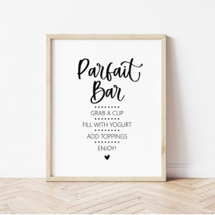 Minimalist Modern Parfait Bar Brunch Sign