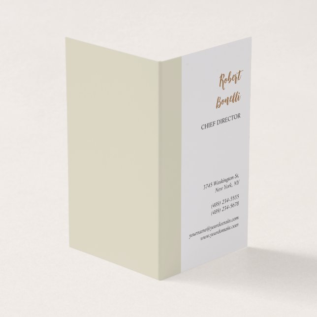 Minimalist Modern Pastel White Colour Personalised Business Card (Outside)