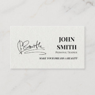 Minimalist Modern Personal Trainer Business Card