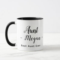 Minimalist Modern Personalised Best Aunt Monogram