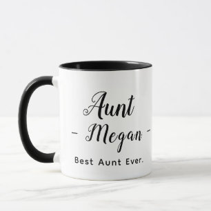 Minimalist Modern Personalised Best Aunt Monogram Mug