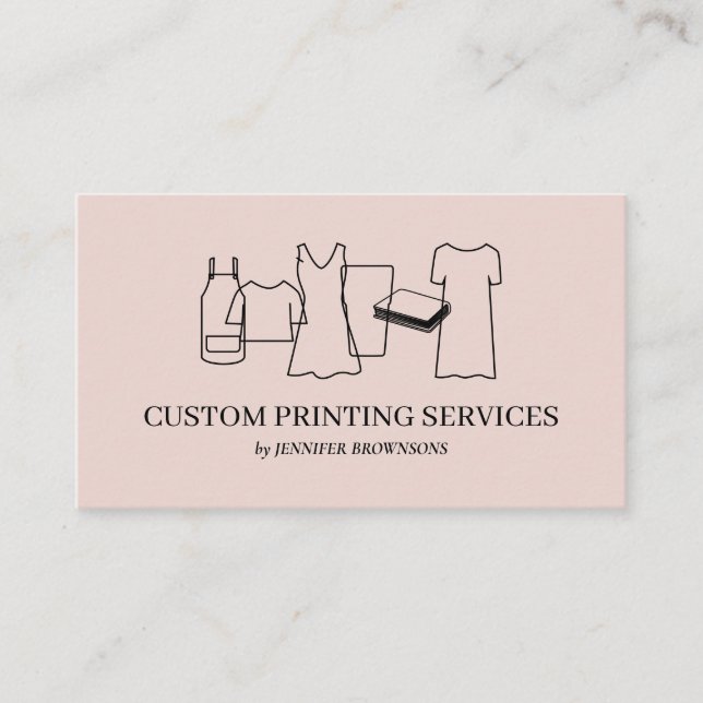 Minimalist Modern Personalised Custom Print Business Card (Front)