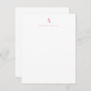 Minimalist Modern Personalised Cute Pink  Card