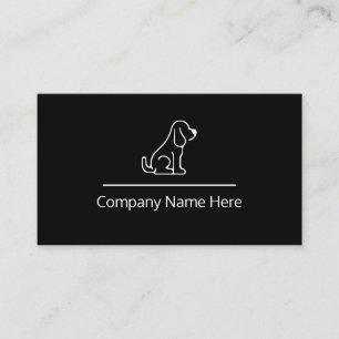 Minimalist Modern Pet Services Business Card