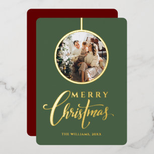 Minimalist Modern Photo gold Christmas