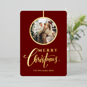 Minimalist Modern Photo gold Christmas