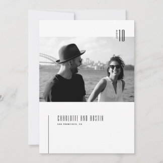 Minimalist Modern Photo Save the Date Announcement