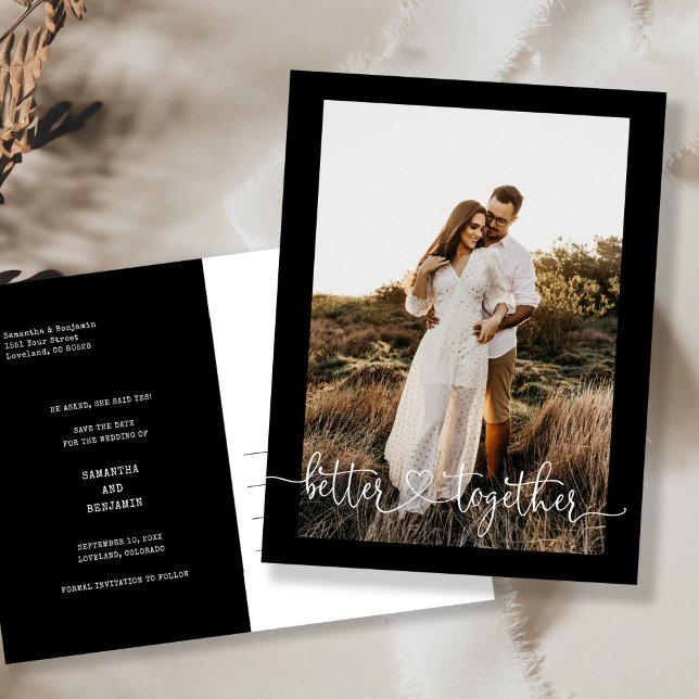 Minimalist Modern Photo Save The Date Announcement Postcard (Creator Uploaded)