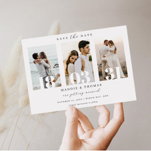 Minimalist modern photo Save the Date Invitat Invi Invitation