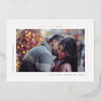 Minimalist modern photo Save the Date Invitation