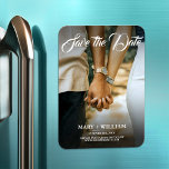 Minimalist Modern Photo Save The Date Wedding Gift Magnet<br><div class="desc">Minimalist Modern Photo Save The Date Wedding Gift Magnet ✨💑 Forever Magnetic: Modern Save the Date Magnet Wedding Favours 💑✨ Celebrate the journey of love with our exquisite Modern Save the Date Magnet Wedding Favours – the perfect blend of minimalist charm and timeless elegance. Crafted with precision and designed to...</div>