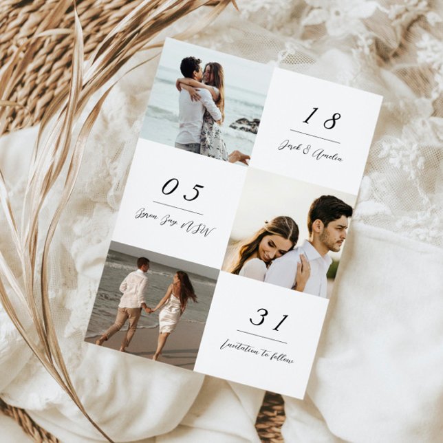Minimalist modern photo wedding invitation (Creator Uploaded)