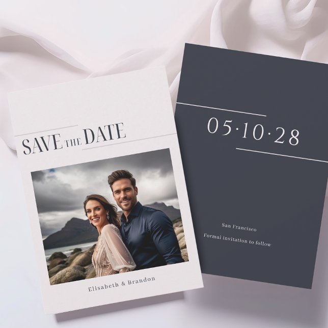 Minimalist modern photo wedding  save the date (Creator Uploaded)