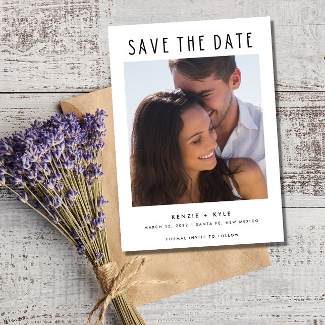 Minimalist Modern Photo Wedding Save The Date (Minimalist Modern Photo Wedding Save the Date)