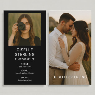 Minimalist Modern Photographer Photo Business Card
