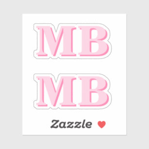 Minimalist Modern Pink Initial Monogram