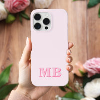 Minimalist Modern Pink Initial Monogram