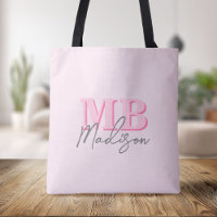 Minimalist Modern Pink Initial Monogram