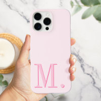 Minimalist Modern Pink Monogram Initial