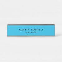 Minimalist Modern Plain Blue