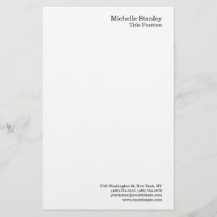 Minimalist Modern Plain Stationery