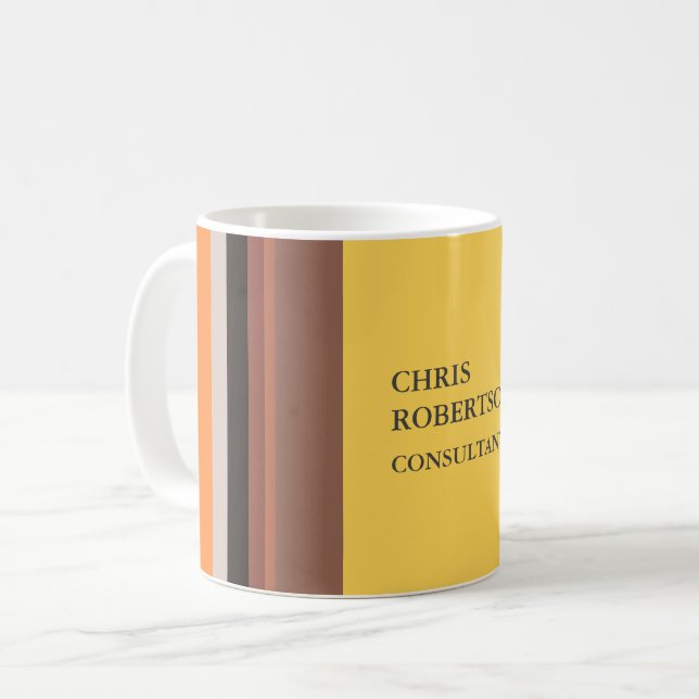 Minimalist Modern Plain Your Name Coffee Mug (Front Left)
