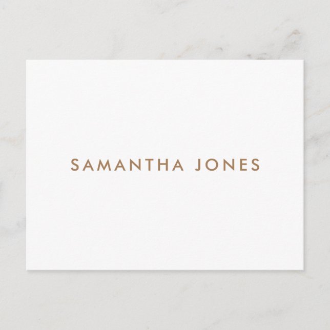 Minimalist Modern Postcard (Front)