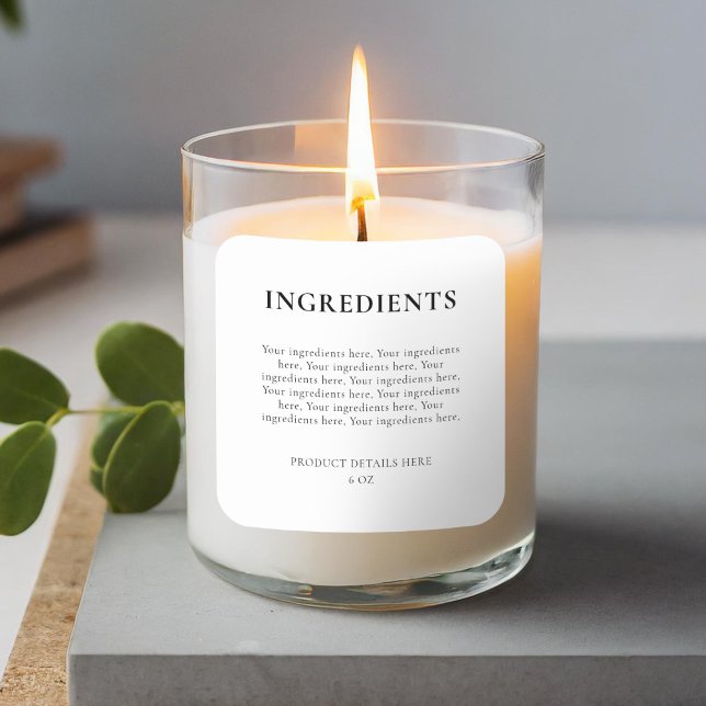 Minimalist Modern Product Ingredients Label (Creator Uploaded)