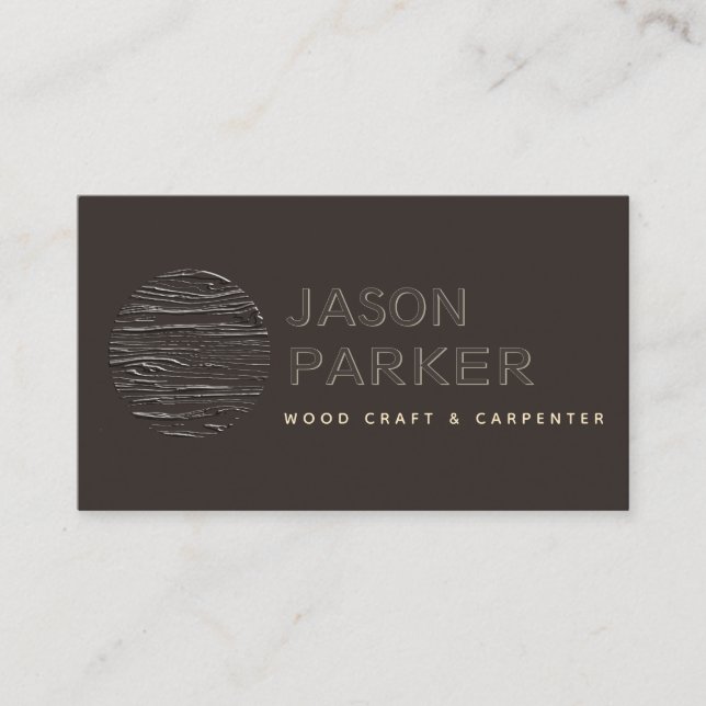 Minimalist modern professional carpenter Qr code B Business Card (Front)