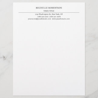 Minimalist Modern Professional Creative Custom Letterhead
