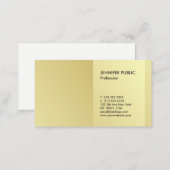 Minimalist Modern Professional Elegant Gold Look Business Card (Front/Back)