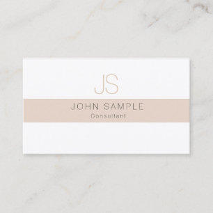 Minimalist Modern Professional Elegant Monogram Business Card
