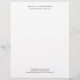 Minimalist Modern Professional Plain Custom Letterhead