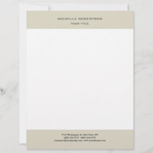 Minimalist Modern Professional Plain Custom Letterhead