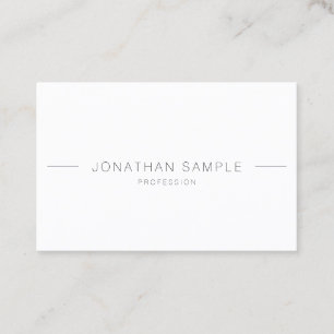 Minimalist Modern Professional Simple Template Top Business Card