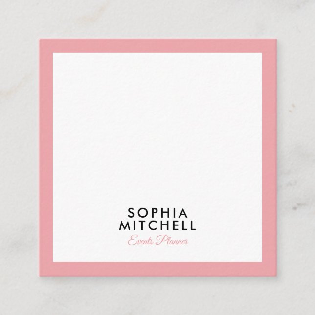 Minimalist Modern Professional Square Business Card (Front)