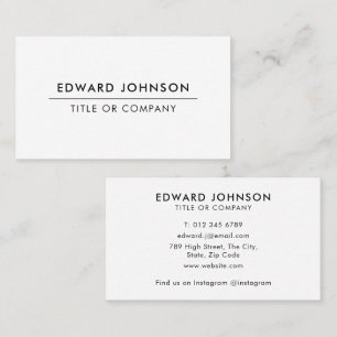 Minimalist Modern Professional Stylish Business Card