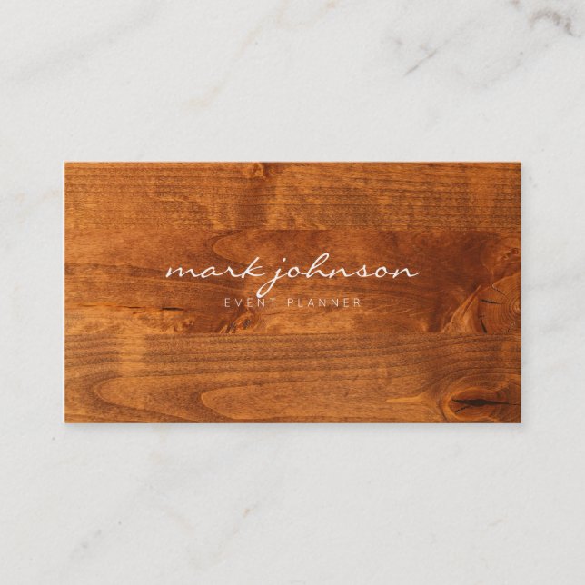 Minimalist Modern Professional Wood Cards (Front)
