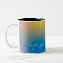 Minimalist Modern Rainbow Ombre w/ Custom Name