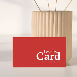Minimalist Modern Red White Beauty Loyalty Card