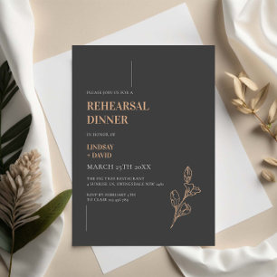 Minimalist Modern Rehearsal Dinner Invitation