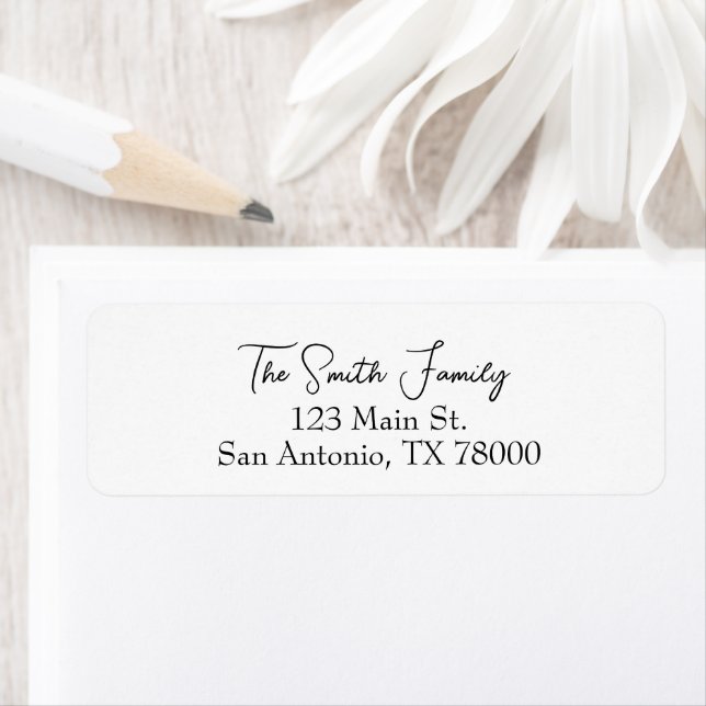 Minimalist Modern Return Address Label (Insitu)