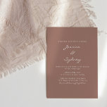 Minimalist Modern Rose Mauve Script Wedding Invitation<br><div class="desc">Minimalist Modern Rose Mauve Script Wedding Invitation</div>