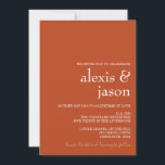 Minimalist Modern Rust Wedding Invitation<br><div class="desc">Perfect Invitation to Celebrate your Special Day! Check out other matching items: https://www.zazzle.com/store/bdp_designs/products?cg=196801894259091370</div>