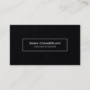 Minimalist Modern Rustic Black Paper Business Card